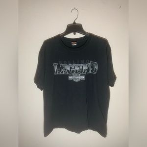 Harley Davidson Tee XL Black Vintage Rolling Legend Kegel Rockford, IL